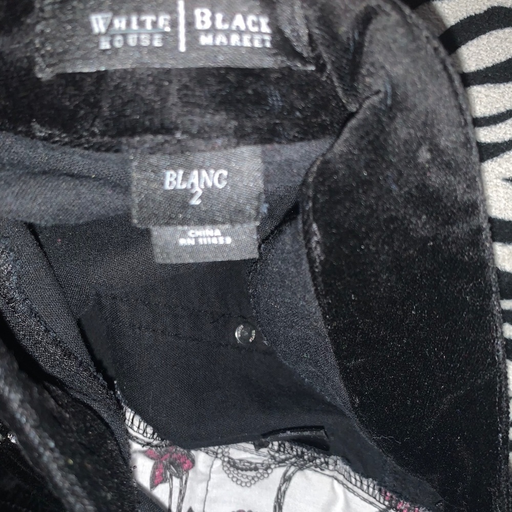 SOLD - ‼️White House Velvet Black Mini Skirt‼️ - Picture 6 of 6